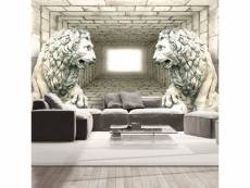 Papier peint intissé fonds et dessins chamber of lions taille 250 x 175 cm PD13833-250-175