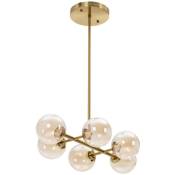 Plafonnier - 6 ampoules - boules de verre Plafonnier Lampe de plafond Éclairage de plafond