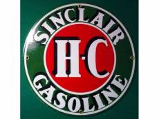 "plaque emaillée sinclair hc gasoline tole email pub