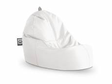 Pouf lounge similicuir indoor blanc happers 3711374