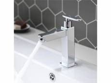Robinet salle de bain robinet lavabo eau froide chromé poignée unique