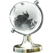 Support du globe du monde en cristal verre givre Decoration