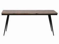 Table à manger - bois/métal - naturel - 76x180x90
