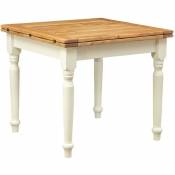 Table à rallonge style champêtre en bois massif de