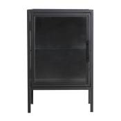 Table Chevêt en Fer Noir 45x35x70 cm