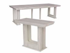 Table console extensible 250cm houston chêne blanchi