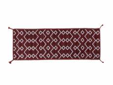 Tapis moderne toronto, style kilim, 100% coton, rouge, 180x60cm 8052773472388