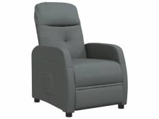 Vidaxl fauteuil inclinable gris foncé tissu 289817