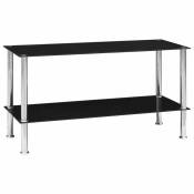 Vidaxl vidaXL Table basse Noir 110x43x60 cm Verre trempé