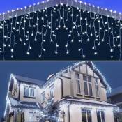 10 mètres 400 rideau lumineux lumière décoration de noël led chaîne lumière extérieure basse tension bande de glace lumière