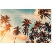 Affiche Sunset palm - 60x40cm - made in France - Bleu