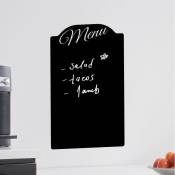 Ambiance-sticker - Sticker ardoise tableau noir - stickers muraux adhésif effaçable - menu restaurant - 25x40cm - Noir