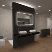 Aurlane - Miroir salle de bain LED rectangulaire auto-éclairant