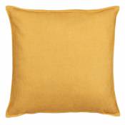BigBuy Home Coussin Polyester 60 x 60 cm Moutarde