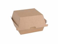 Boîtes hamburger compostables kraft - lot de 150 ou