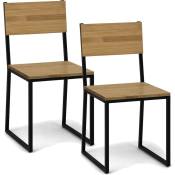 Box Furniture - Lot de 2 chaises démontables Oxford