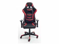 Chaise de bureau gamer noir-rouge - spider - l 66 x l 53 x h 121 cm
