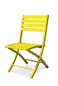 Chaise de jardin en aluminium jaune zinc