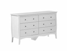 Commode blanche 6 tiroirs winchester 238139