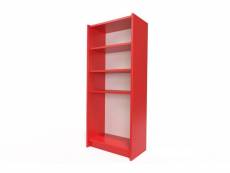 Étagère bibliothèque bois rouge ETABIB-Red
