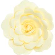 Fleur En Papier Rose Jaune Pâle 30 cm - Jaune Pâle