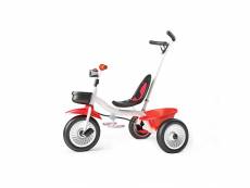 Hombuy® tricycle enfant - vélo enfant dès 18 mois - canne parentale amovible blanc et rouge
