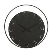 Horloge murale en métal, couleur noire, Mesures 4,5