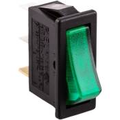 Interrupteur à bascule vert lumineux spst 3 broches