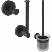 Iom - Ensemble d'accessoires pour salle de baignoires, verre mat / noir A9246XG - Ideal Standard