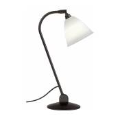 Lampe de table en laiton blanche base noire 48 cm BL2