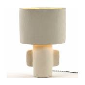 Lampe de table en papier mâché blanc 54 cm Earth - Serax