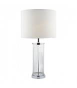 Lampe de table Olalla Chrome poli,verre 1 ampoule 62cm