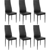 Lot de 6 chaises romane noires pour salle a manger noir