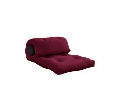 Matelas futon canapé 2 en 1 wrap 70x200 bordeaux