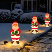 Merkmak - Lumieres exterieures de cour de Noel en forme de pere Noel lumieres de voie de paysage Decoration de lumieres de Noel pour la cour, le