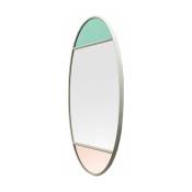 Miroir oval cadre gris 60x50 cm Vitrail - Magis