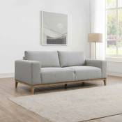 Mobilier Deco - sadie - Canapé contemporain 3 places en tissu gris clair - Gris clair
