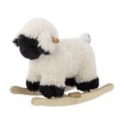 Mouton à bascule pour enfant en polyester blanc Dolly Sheep - Bloomingville Mini