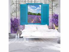 Papier peint intissé vintage et retro lavender recollection taille 250 x 175 cm PD15068-250-175
