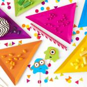 Party Deco - Assiette Carton Géométrique Multicolore