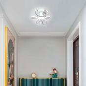 Plafonnier led, Lampe de Lustre, Design Courbé Moderne Luminaire Plafonnier pour Couloir Balcon Salon Cuisine Salle de Bain Chambre,30W , Blanc Froid