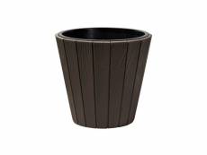 Prosperplast pot rond woode - ø 393 mm - marron brun