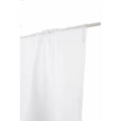 Rideaudiscount - Paire de Vitrages 60 x 120 cm à Passe Tringle Mat Tissu en Deux Coloris Blanc / Ecru - Blanc