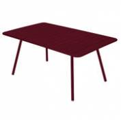 Table rectangulaire Luxembourg / 6 à 8 personnes - 165 x 100 cm - Fermob rouge en métal