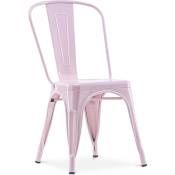 Tolix Style - Chaise de salle à manger - Design industriel - Acier - Nouvelle édition - Stylix Rose pâle - Acier - Rose pâle