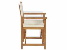 Vidaxl chaise pliable de metteur en scène bois de teck solide 43801