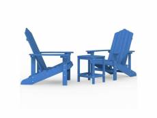 Vidaxl chaises de jardin adirondack avec table pehd