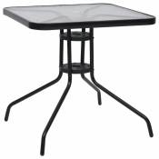 Vidaxl vidaXL Table de jardin Noir 70x70x70 cm Acier