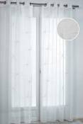 Voilage à Etoiles Stylisées - Blanc - 140 x 240 cm