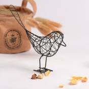Xinuy - Décoration de bureau miniature de statue d'oiseau de fer abstrait